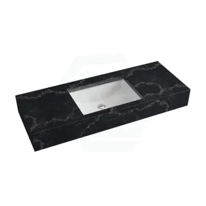 150mm Gloss Black Swan Stone Top Calacatta Quartz with Undermount Basin