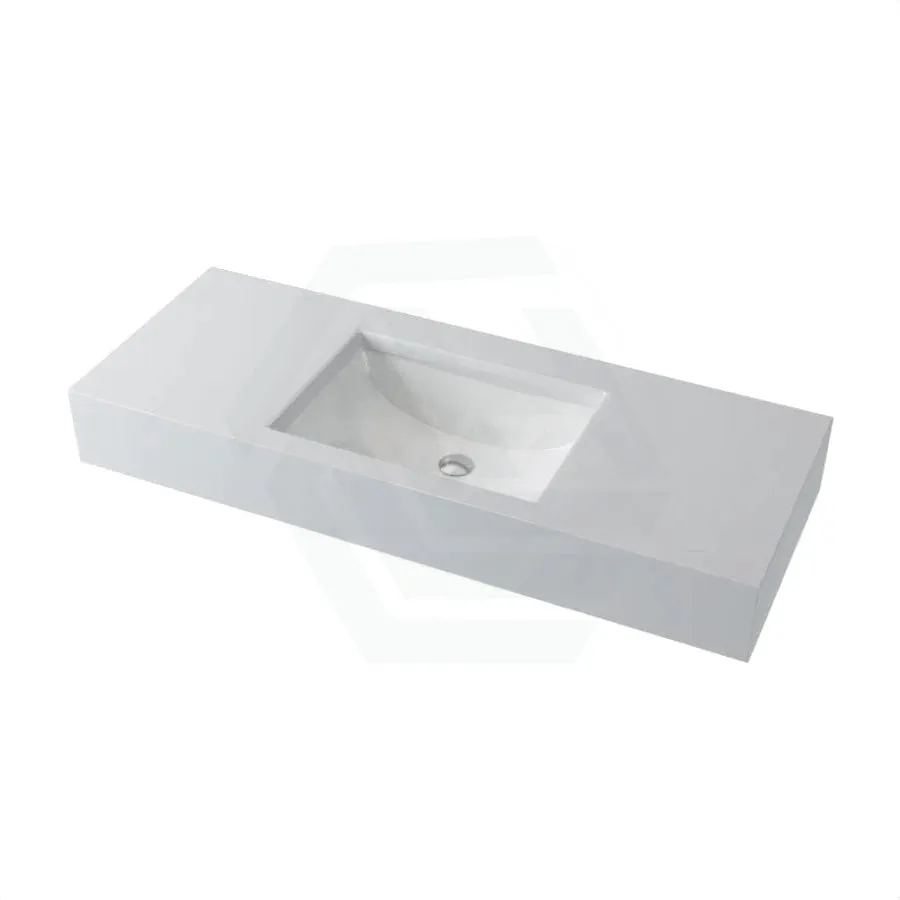 150mm Gloss Silk White Stone Top Calacatta Quartz with Undermount Basin