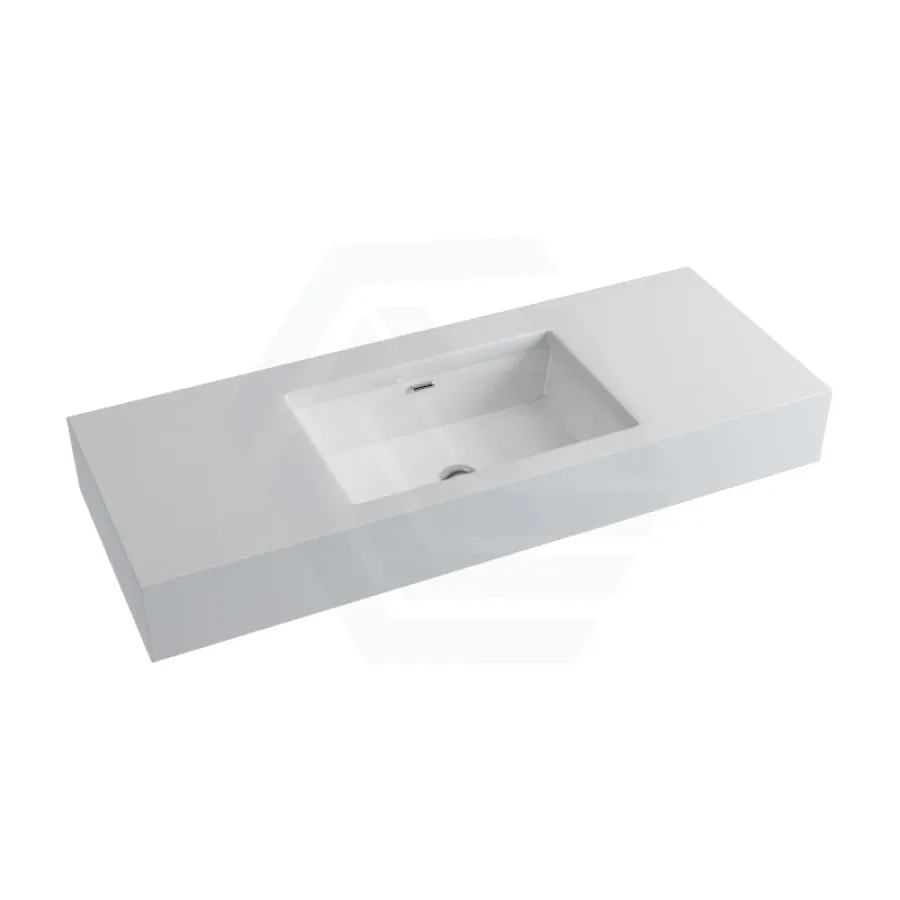 150mm Gloss Silk White Stone Top Calacatta Quartz with Undermount Basin