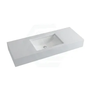 150mm Gloss Silk White Stone Top Calacatta Quartz with Undermount Basin
