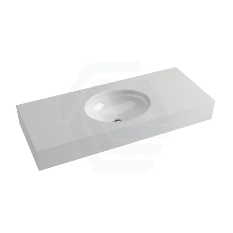 150mm Gloss White Canvas Stone Top Calacatta Quartz with Undermount Basin