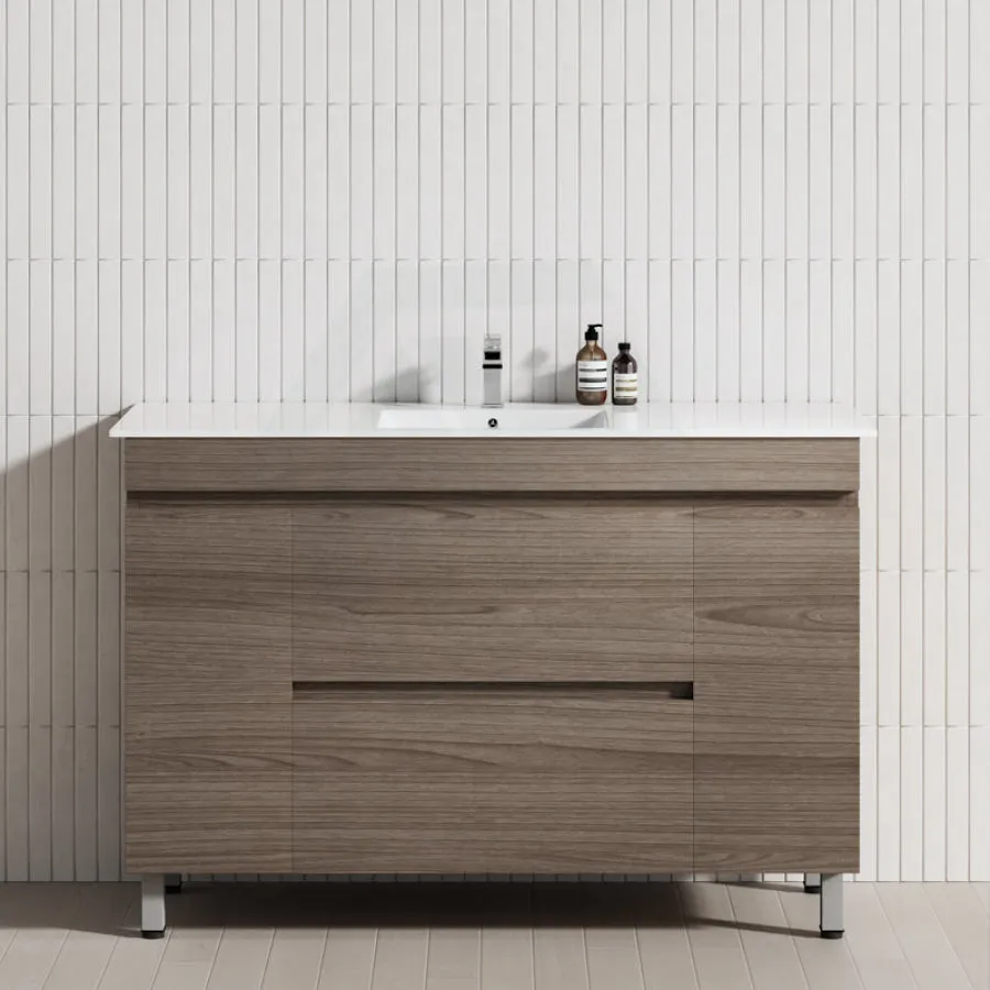 2-Drawer 2-Door 1200/1500/1800mm Bathroom Freestanding Leg Vanity Single/Double Multi-Colour Cabinet Only
