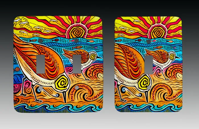 2 Sandpipers Light Switch Cover