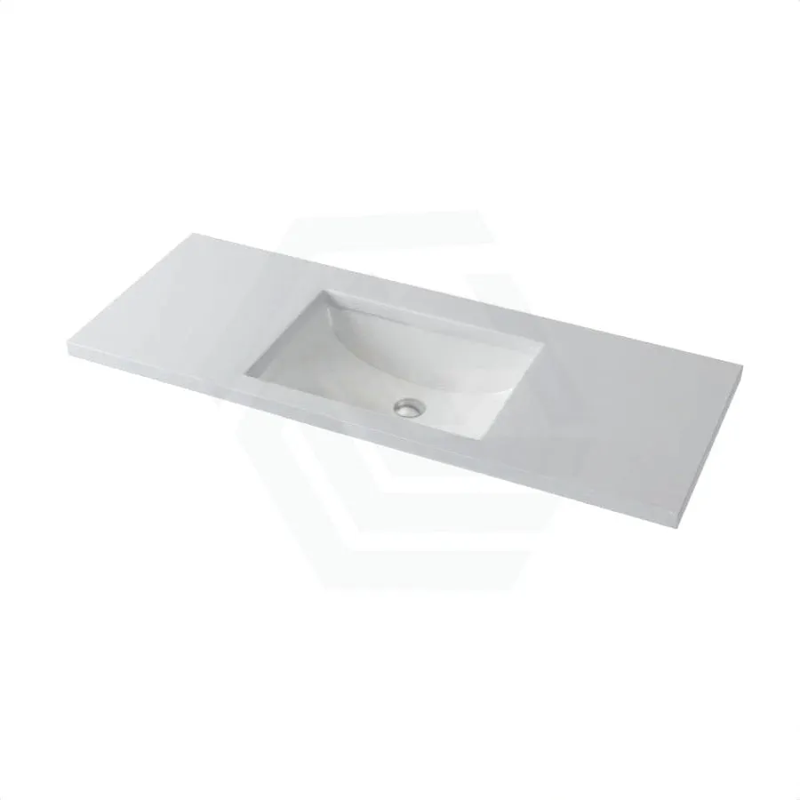20/40/60mm Gloss Silk White Stone Top Calacatta Quartz with Undermount Basin