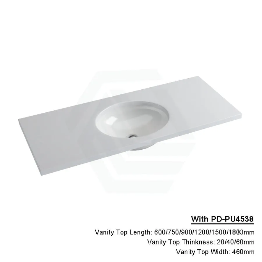 20/40/60mm Gloss Silk White Stone Top Calacatta Quartz with Undermount Basin