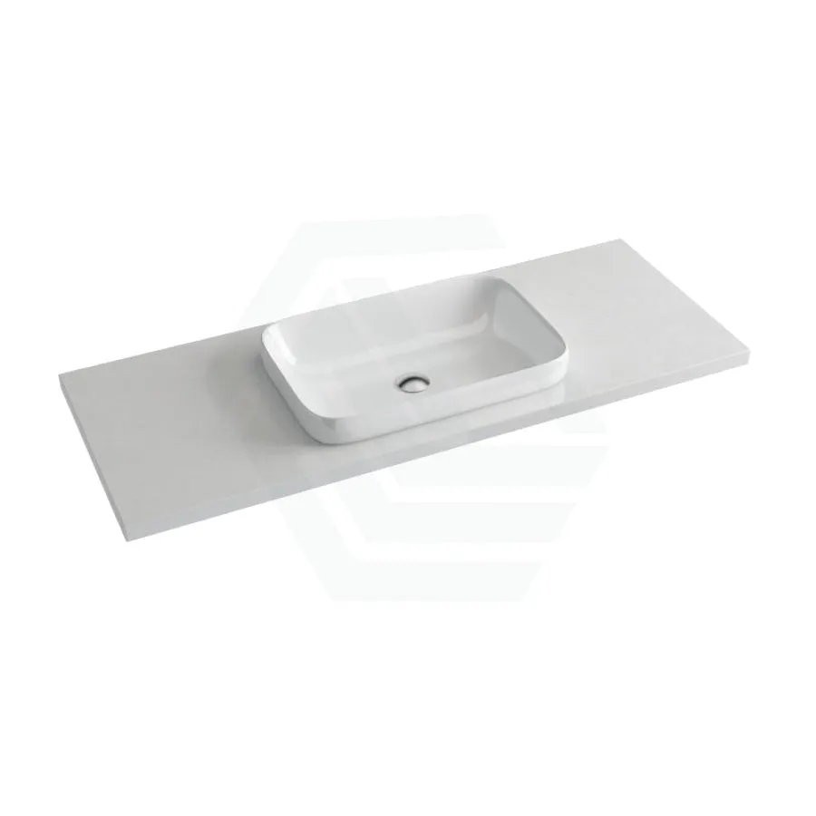 20/40/60mm Gloss White Canvas Stone Top Quartz with Inset Basin