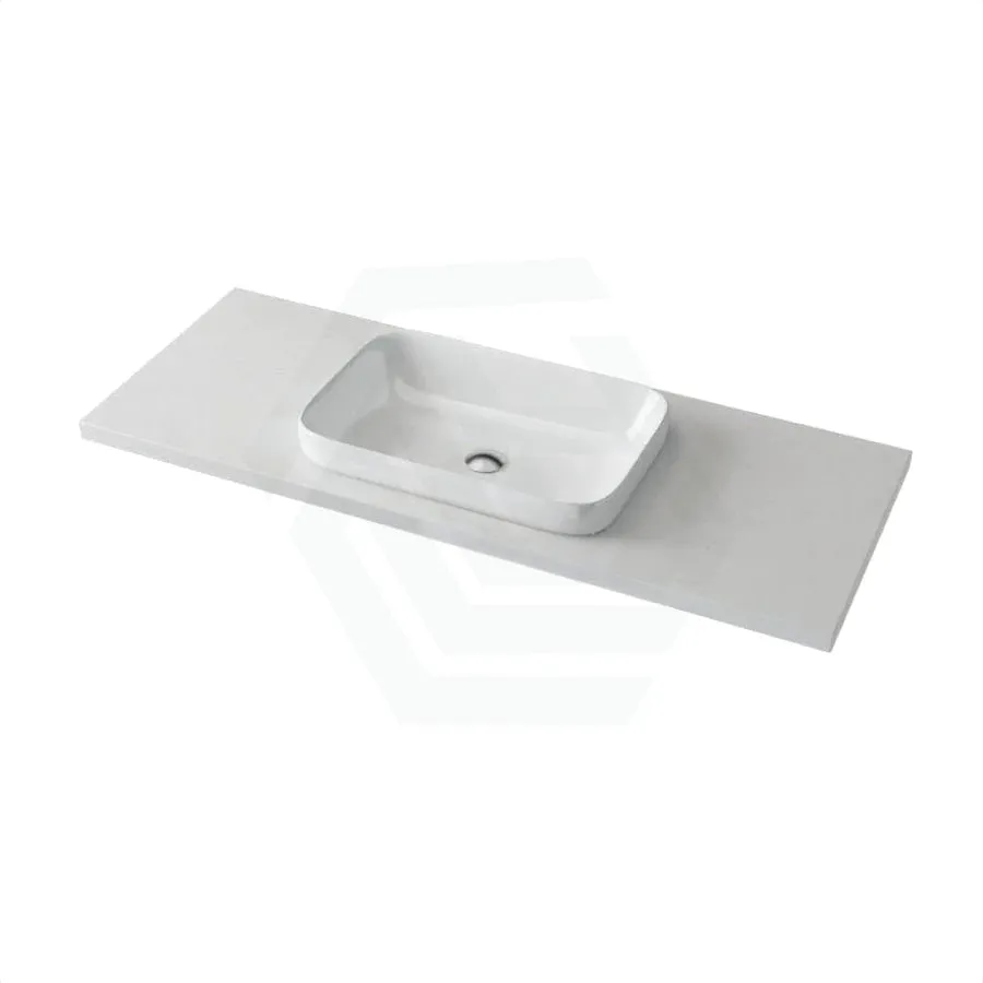 20/40/60mm Gloss White Canvas Stone Top Quartz with Inset Basin