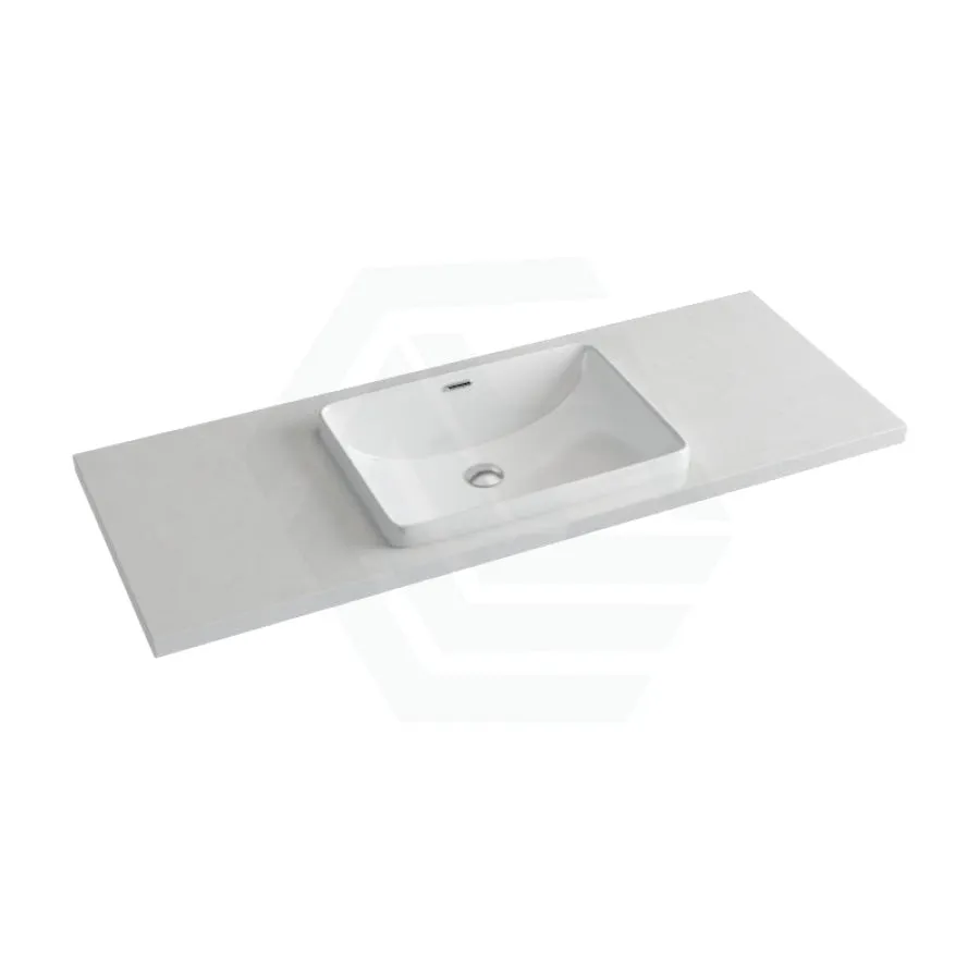 20/40/60mm Gloss White Canvas Stone Top Quartz with Inset Basin