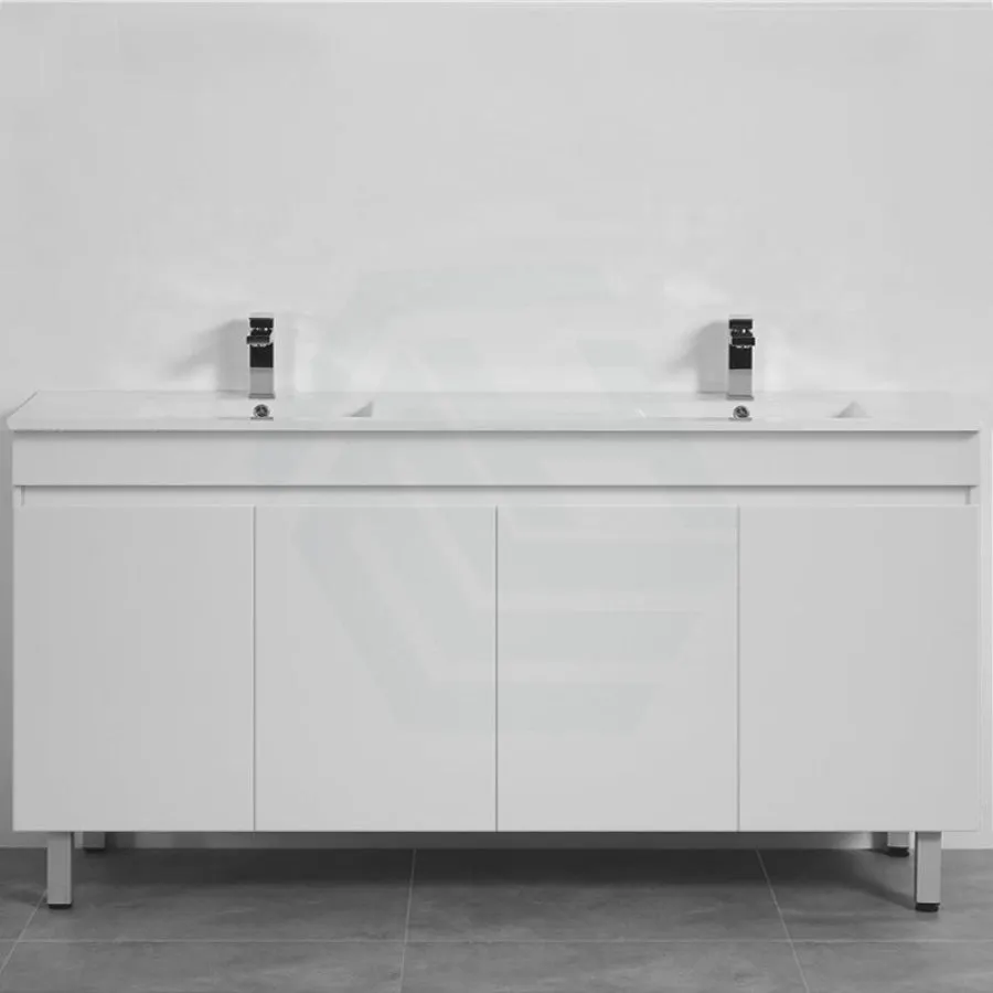 4-Door 1500/1800mm Freestanding Bathroom Legs Vanity Double Multi-Colour Cabinet Only