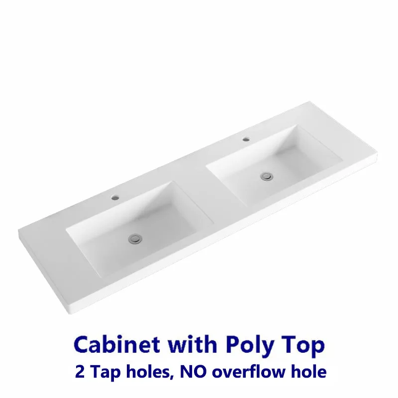 4-Drawer 1500mm Bathroom Freestanding Vanity with Legs Double Bowls Matt Black Cabinet Only