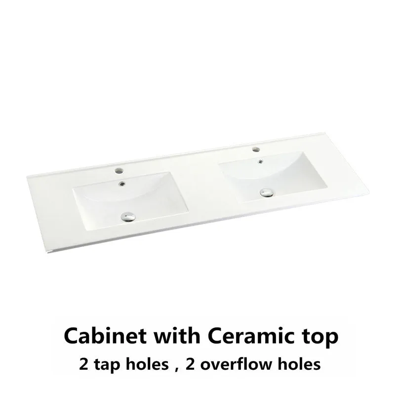 4-Drawer 1500mm Bathroom Freestanding Vanity with Legs Double Bowls Matt Black Cabinet Only
