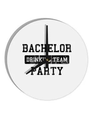 Bachelor Party Drinking Team - Distressed 10 InchRound Wall Clock