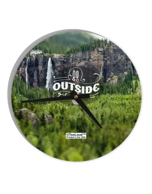 Beautiful Cliffs - Go Outside AOP 10 InchRound Wall Clock  All Over Print by TooLoud