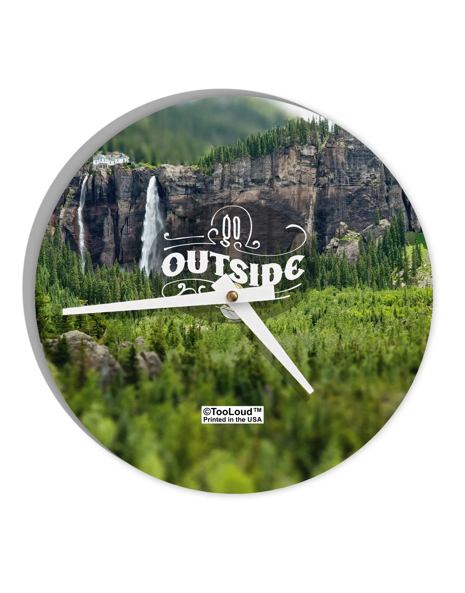 Beautiful Cliffs - Go Outside AOP 10 InchRound Wall Clock  All Over Print by TooLoud