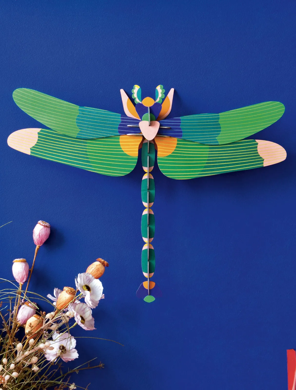 DIY 3D Wall Decoration - Giant Dragonfly Green