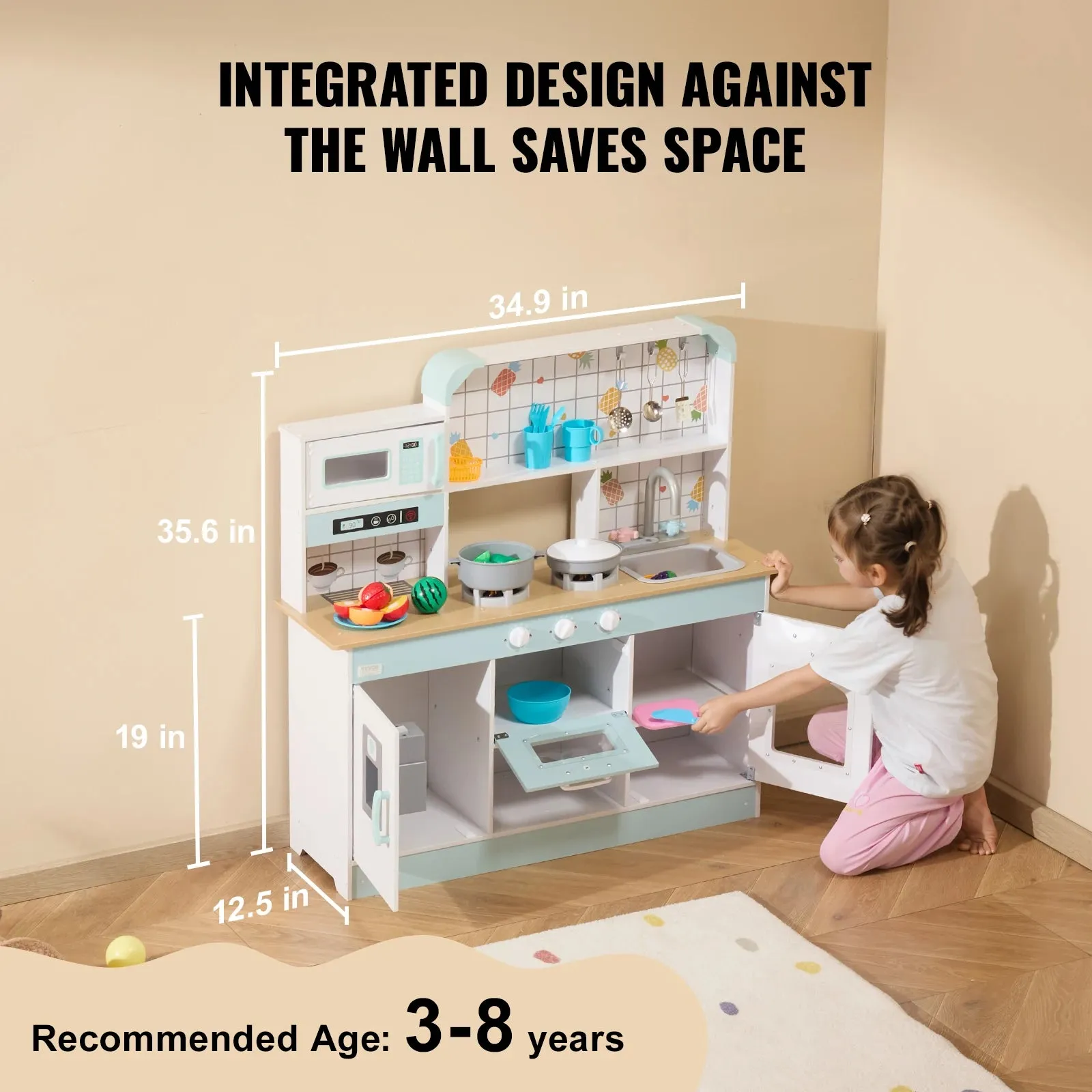 Diy Simulated Cooking Kitchen Counter Play House With Sound For Kids