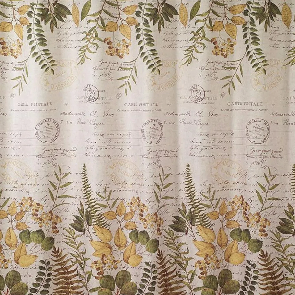 Foliage Garden Fabric Shower Curtain