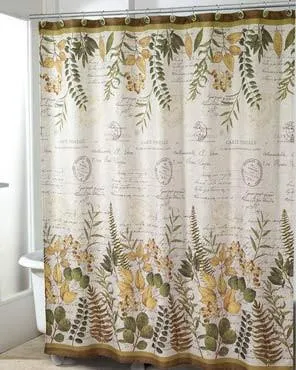 Foliage Garden Fabric Shower Curtain