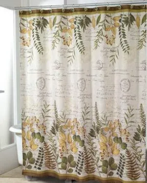 Foliage Garden Fabric Shower Curtain
