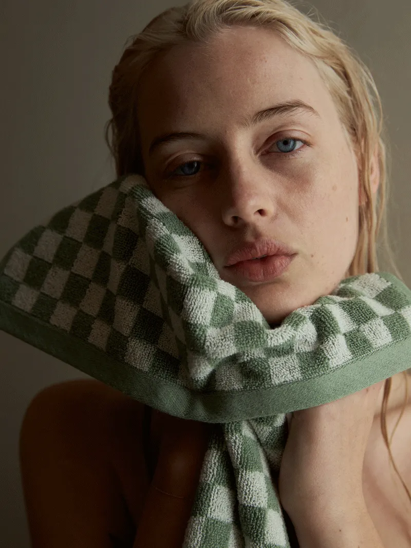 Josephine Hand Towel Sage/Chalk