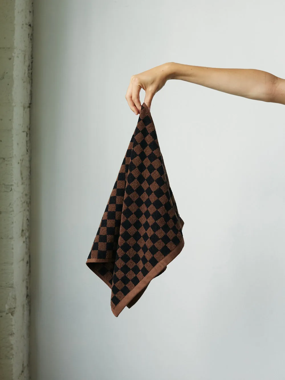 Josephine Hand Towel - Tabac/Noir