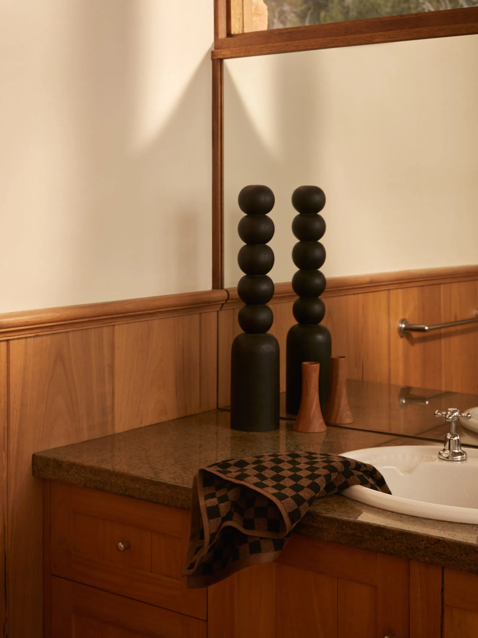 Josephine Hand Towel - Tabac/Noir