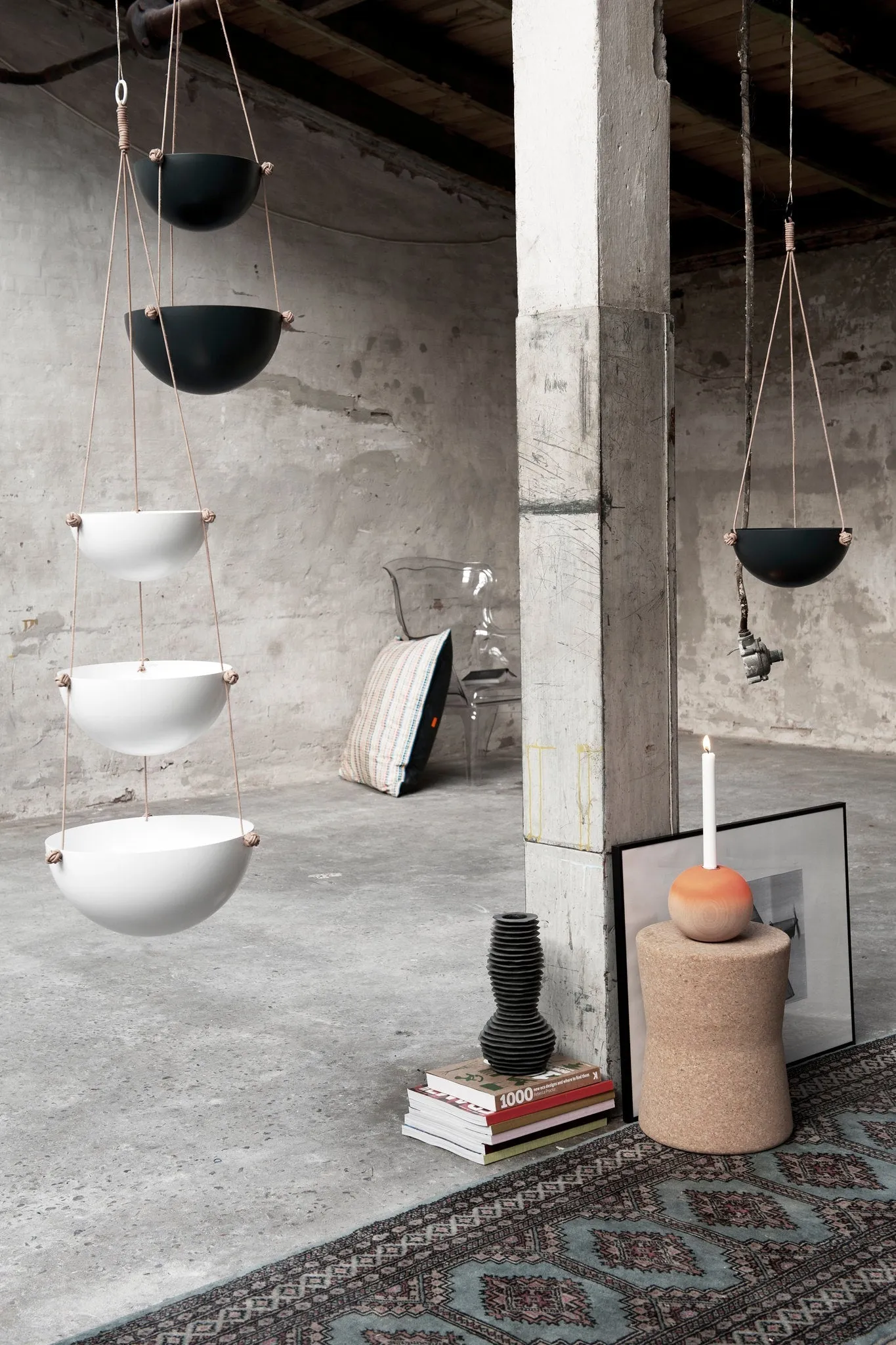 Pif Paf Puf Hanging Storage - 1 Bowl - White