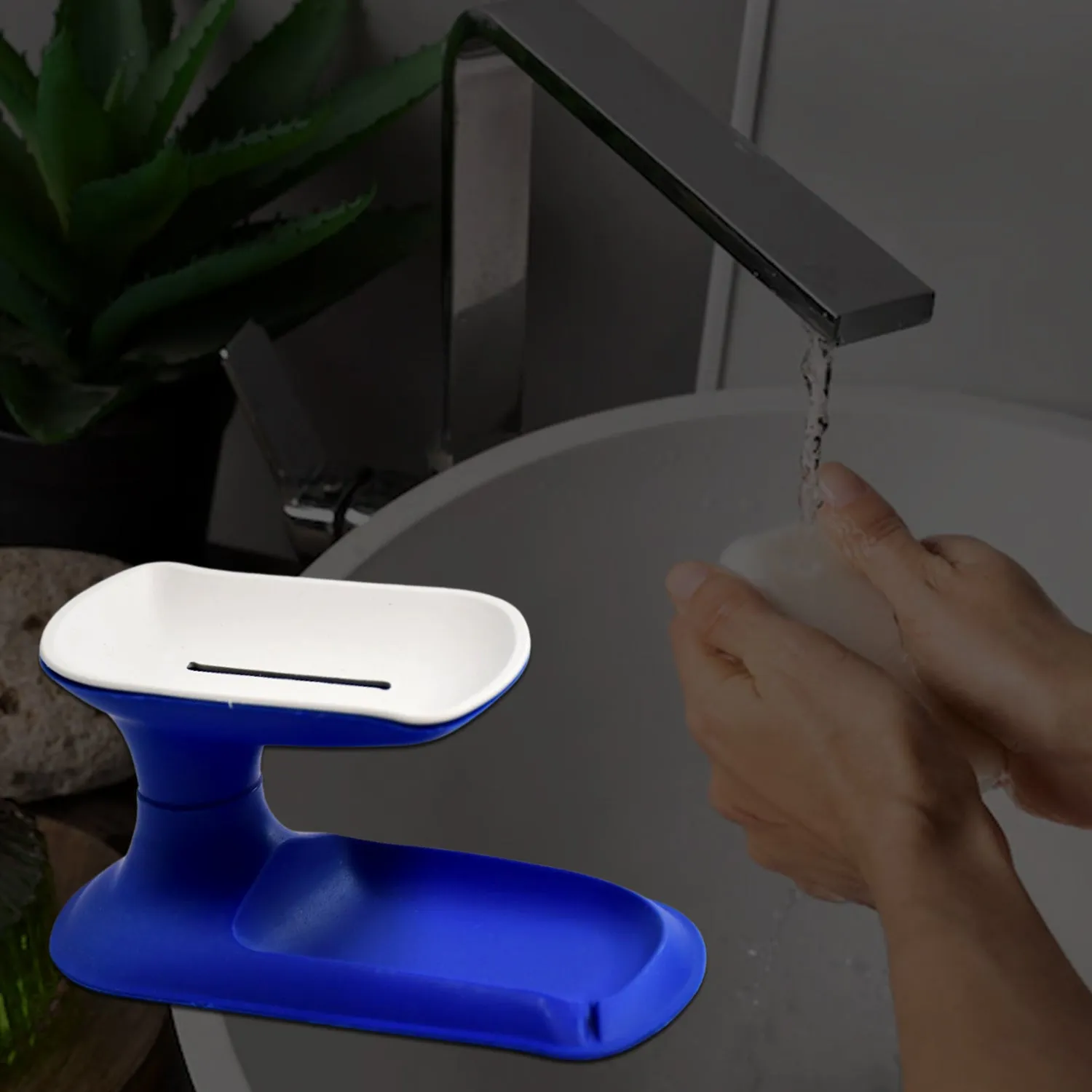 Plastic Double Layer Soap Dish Holder| Decorative Storage Holder Box for Bathroom, Kitchen, Easy Cleaning ,Soap Saver.