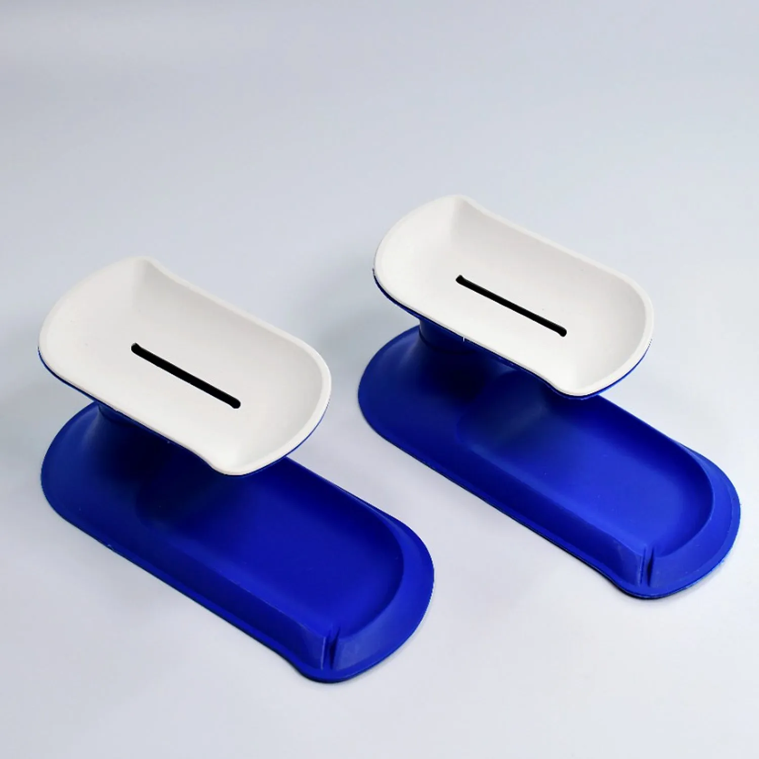 Plastic Double Layer Soap Dish Holder| Decorative Storage Holder Box for Bathroom, Kitchen, Easy Cleaning ,Soap Saver.