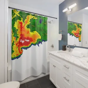 Radar Print (White) Shower Curtain