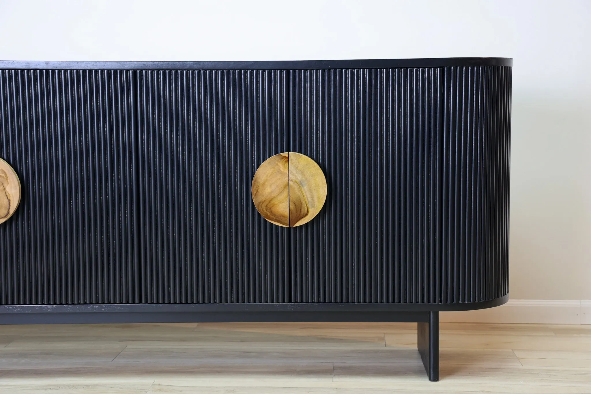 Rafael Black Fluted Credenza