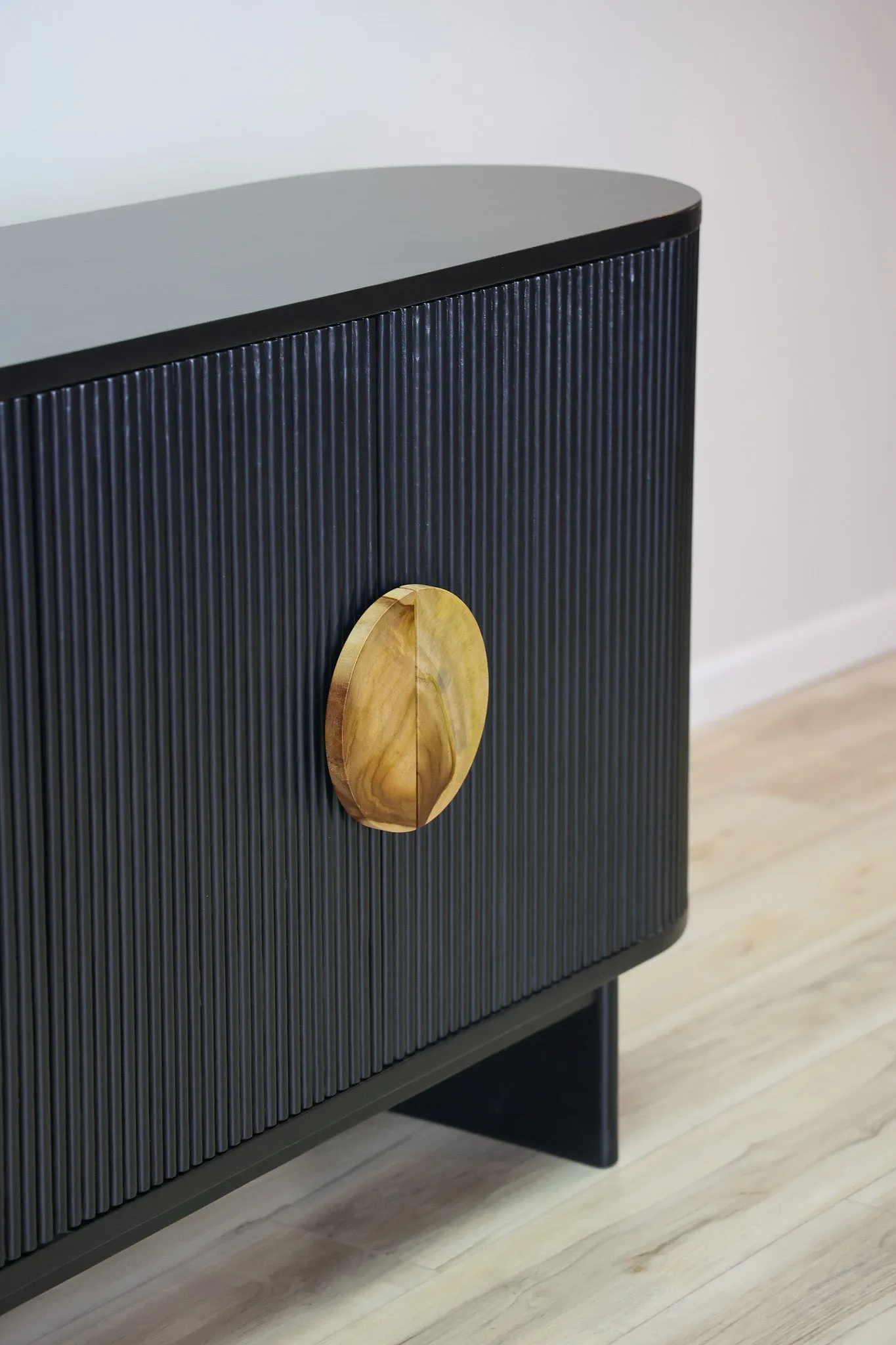 Rafael Black Fluted Credenza