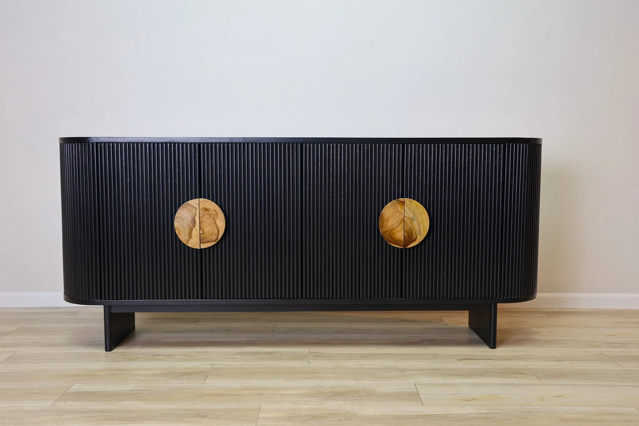 Rafael Black Fluted Credenza