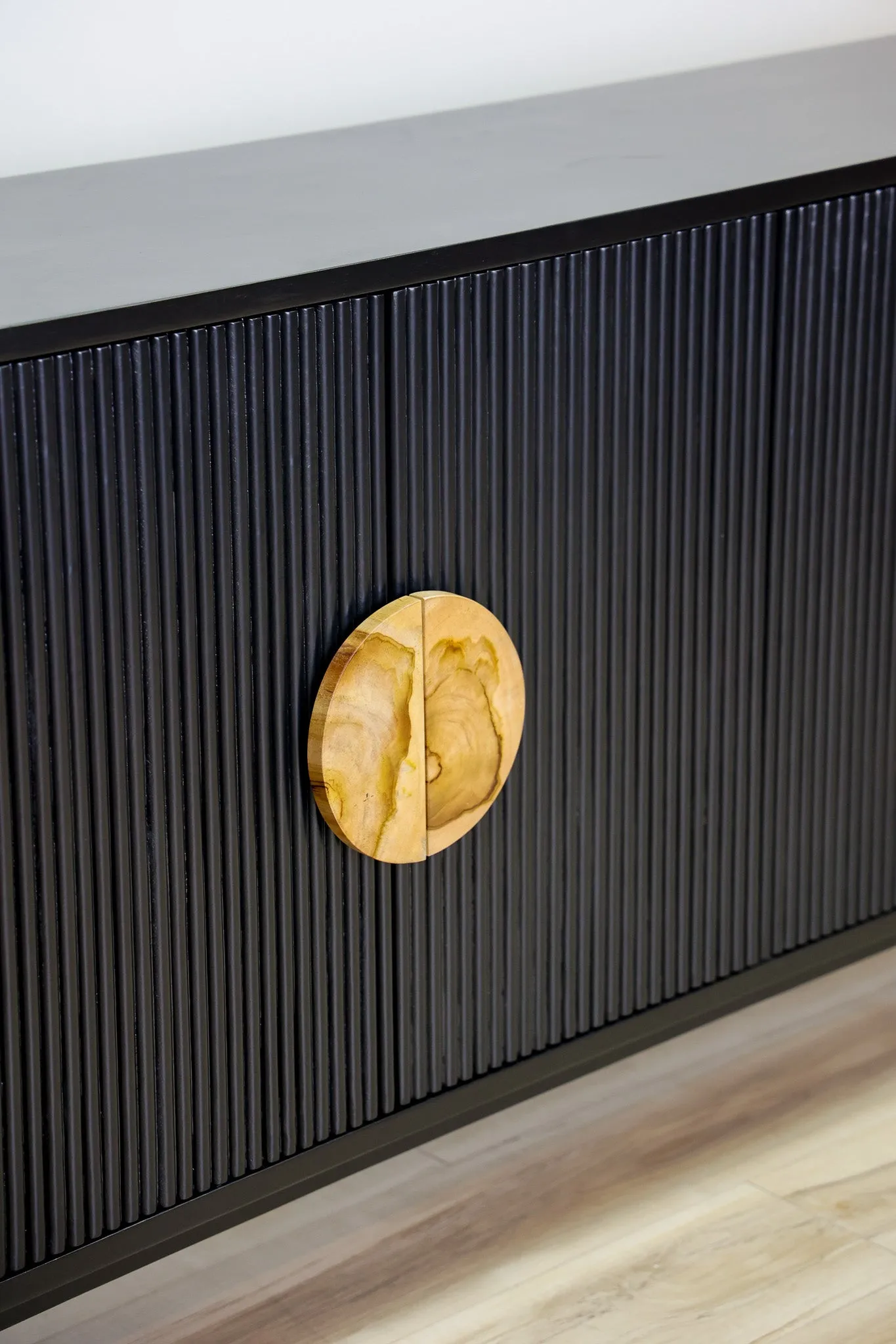 Rafael Black Fluted Credenza