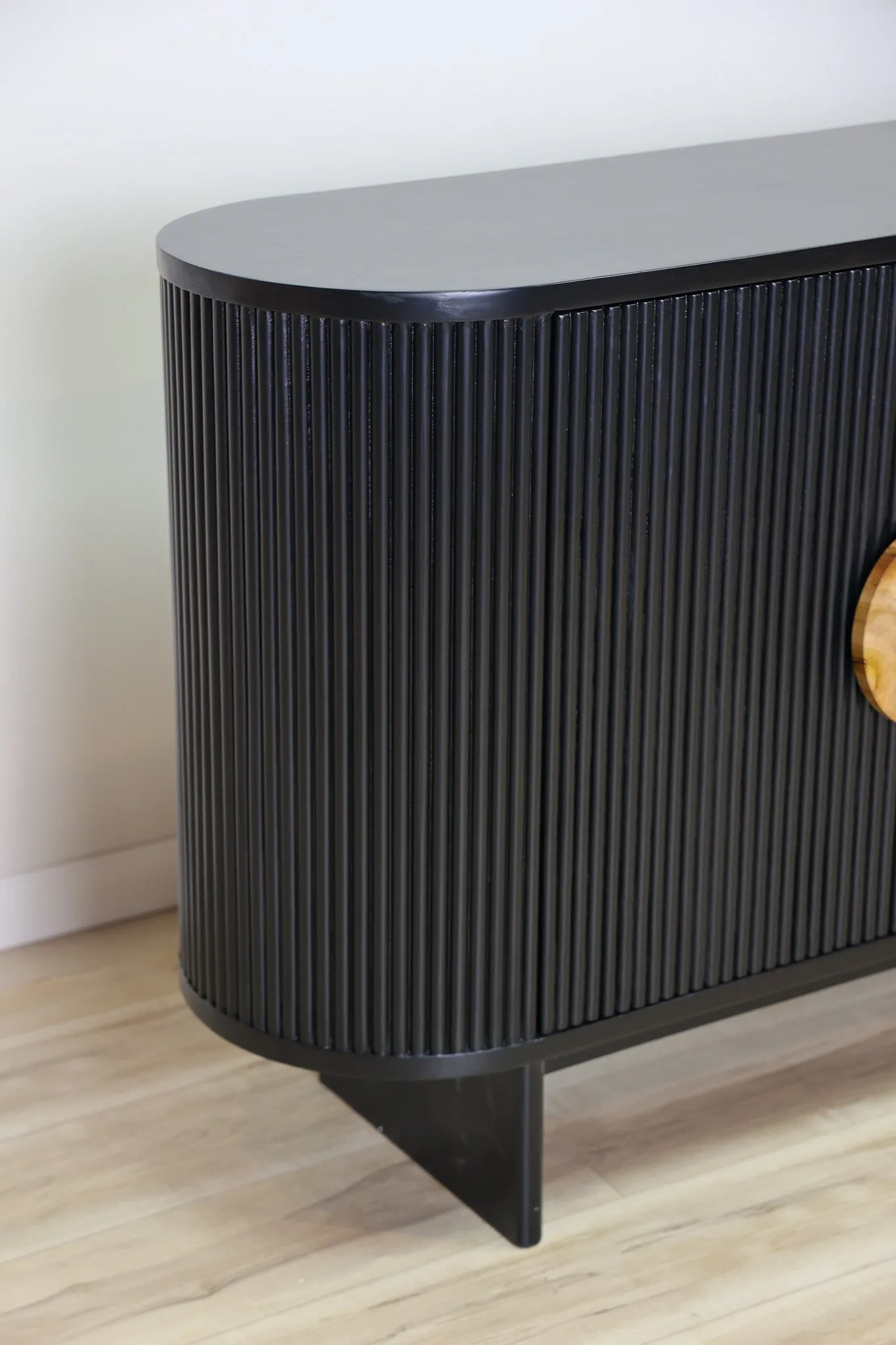 Rafael Black Fluted Credenza