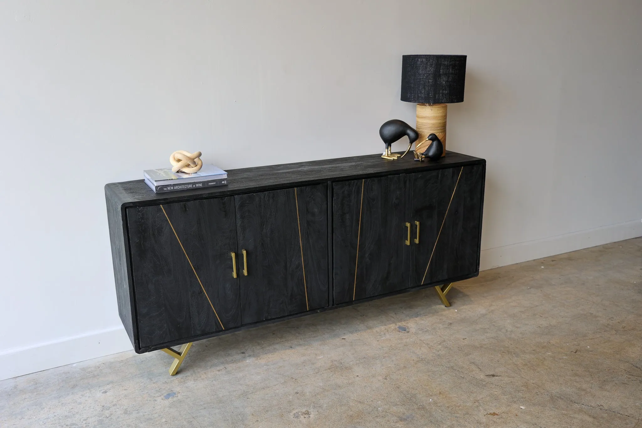 Reagan Black Credenza