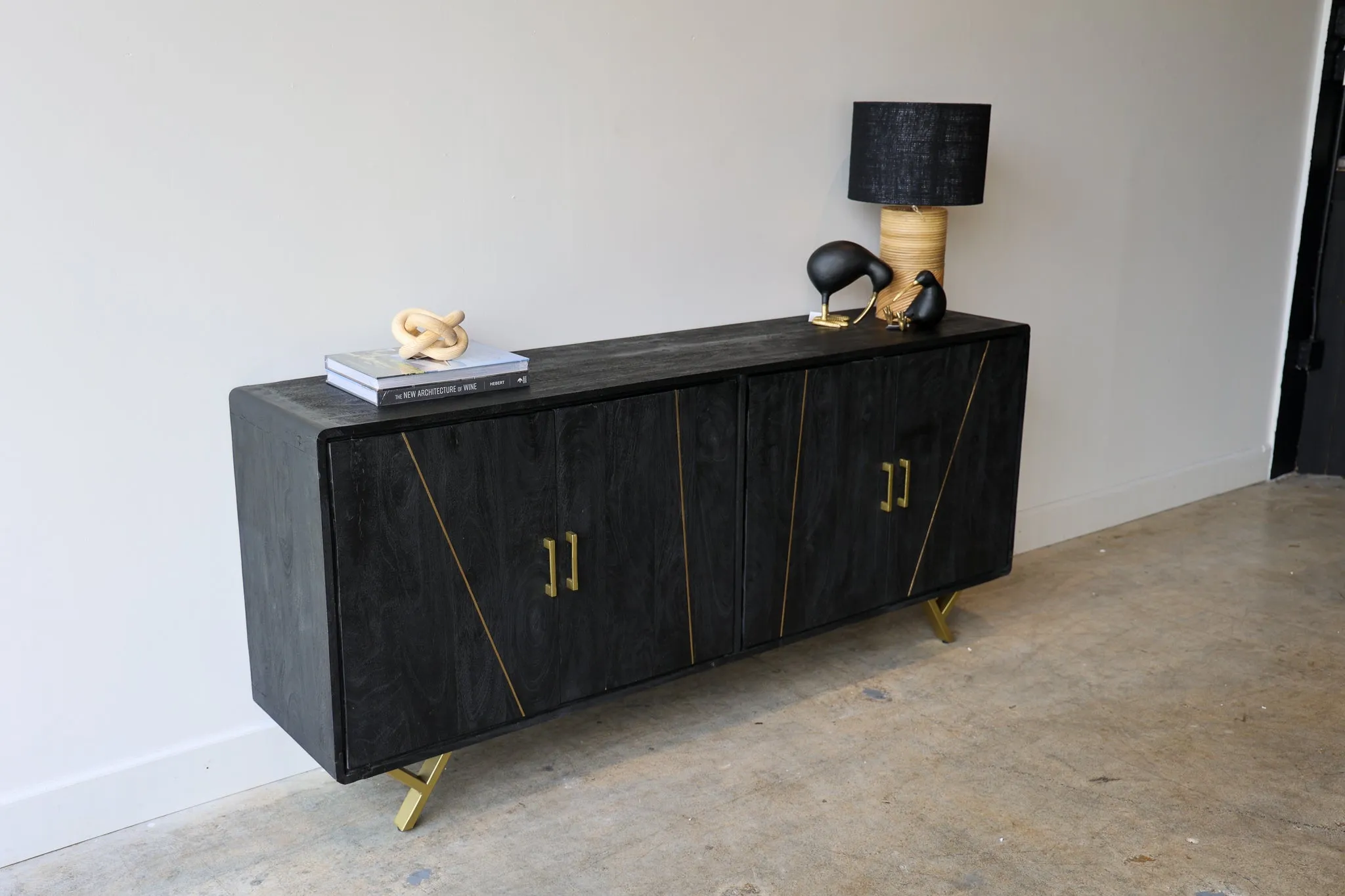 Reagan Black Credenza