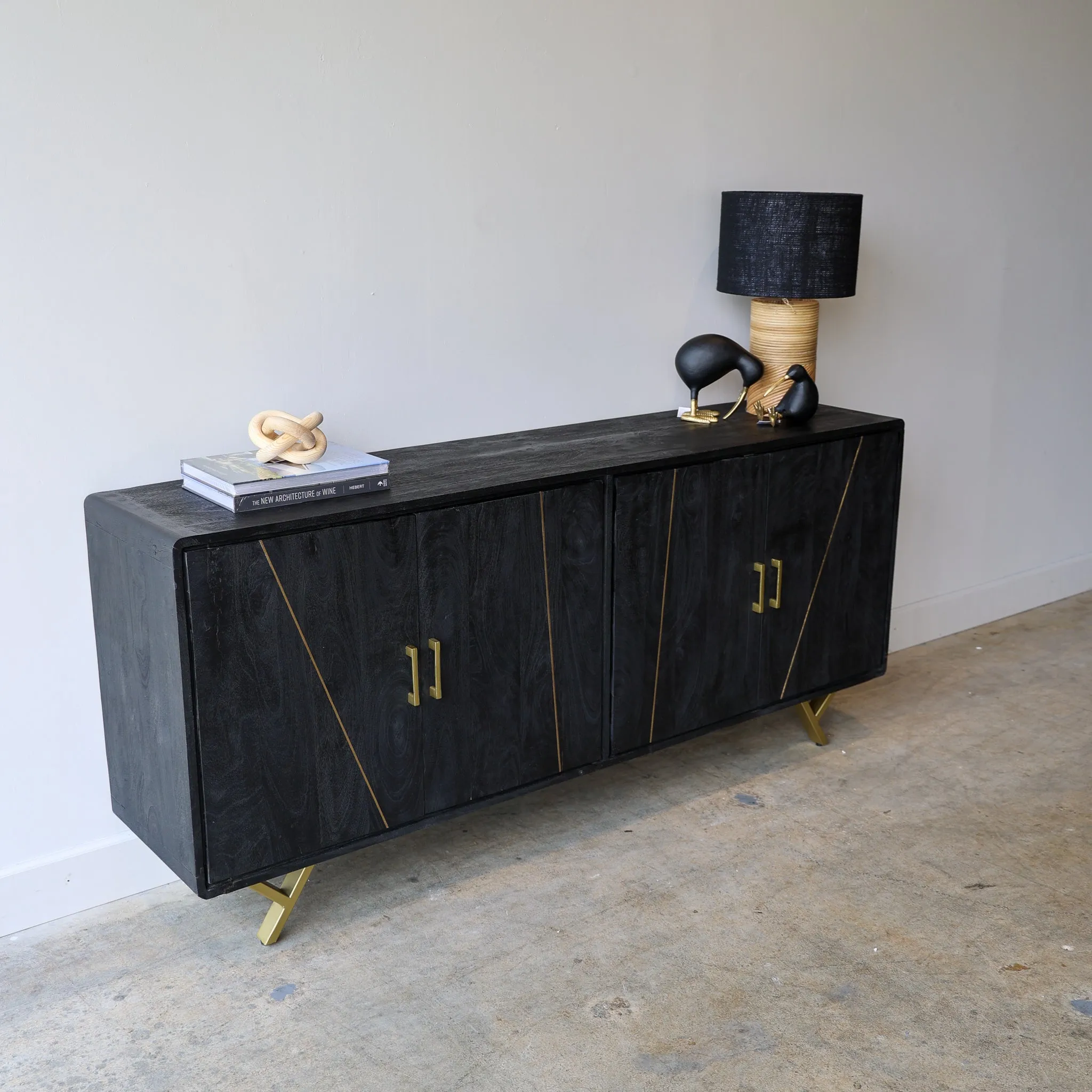 Reagan Black Credenza