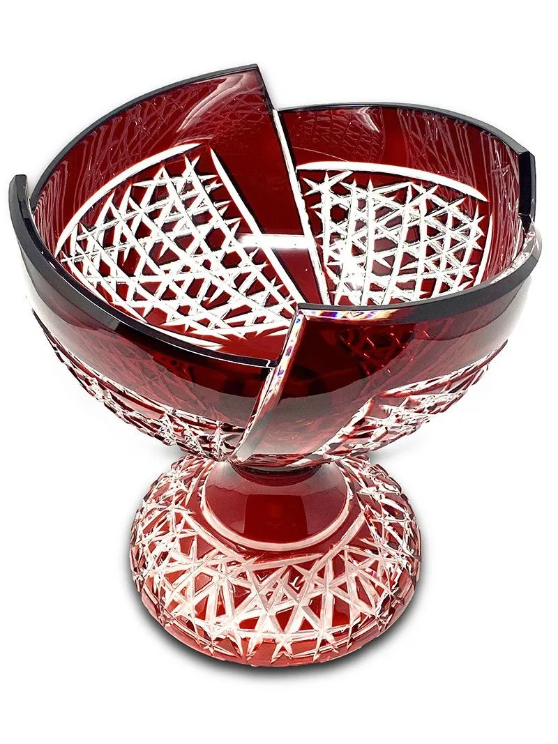 Red Comport Fan Bowl