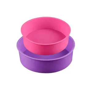 Set Kitchen Round Silicone Cake Molds