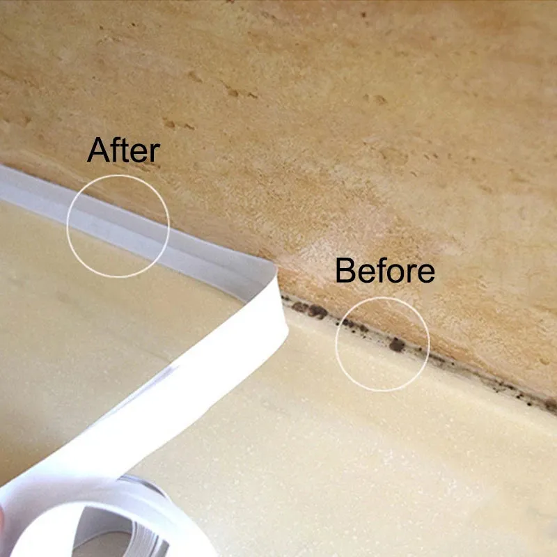 Shower Bath Sealing Strip Tape Caulk Strip Self Adhesive Waterproof Wall Sticker Sink Edge Tape For Bathroom Kitchen Accessories