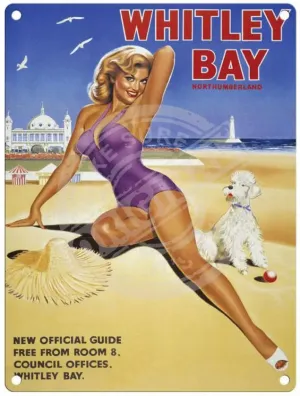 Small Metal Sign Whitley Bay swimsuit by The Original Metal Sign Company